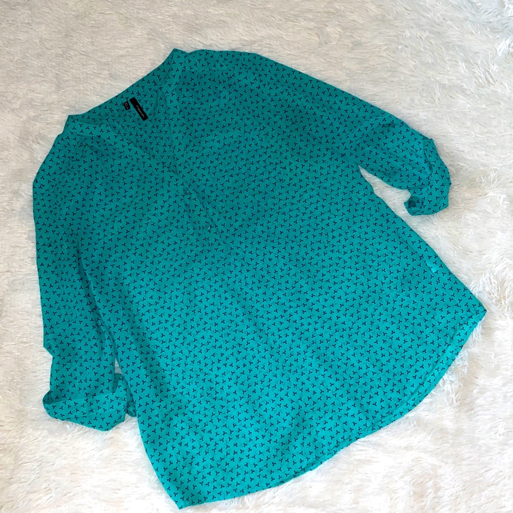 Teal Maurice’s Silky Blouse